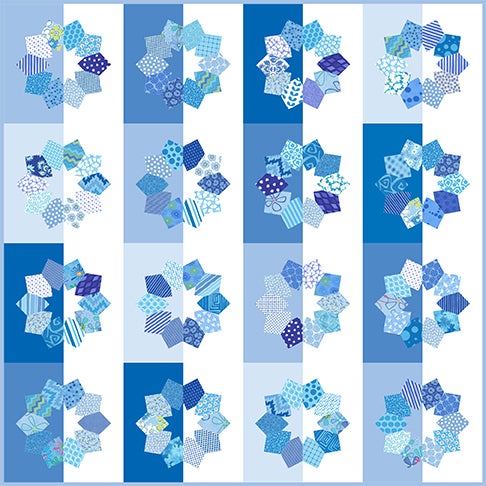 Blue Moon - Double Wide Dresden PDF pattern