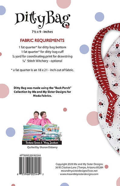 Ditty Bag (2 Fat Quarter) Electronic PDF pattern