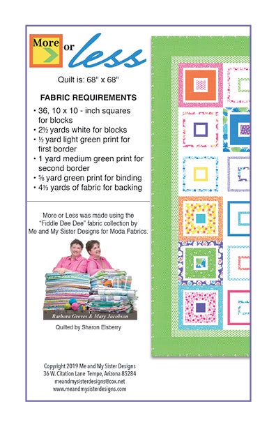 More or Less Electronic PDF pattern