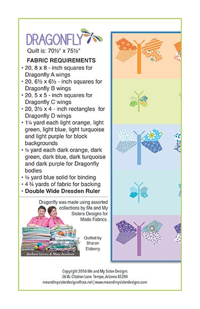 Dragonfly - Double Wide Dresden PDF pattern