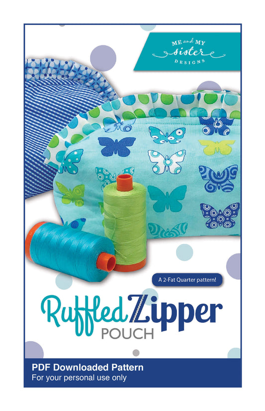 Ruffled Zipper Pouch Electronic PDF Pattern