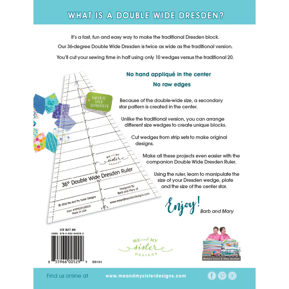 Double Wide Dresden Ruler & Patterns – meandmysisterdesigns