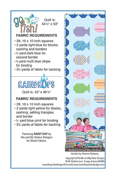 Go Fish & Raindrops PDF pattern