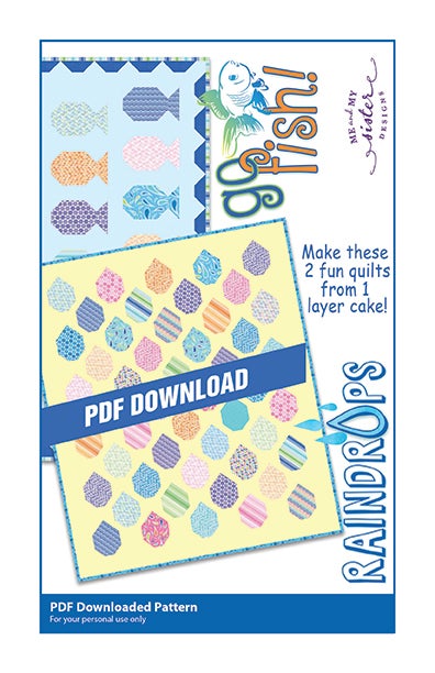 Go Fish & Raindrops PDF pattern