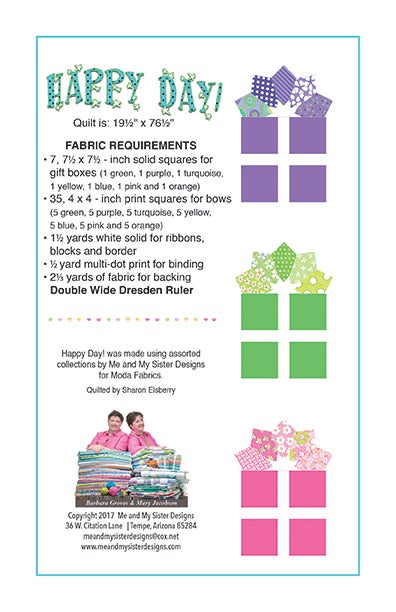 Happy Day! - Double Wide Dresden PDF pattern