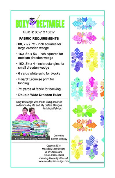 Boxy Rectangle - Double Wide Dresden PDF pattern